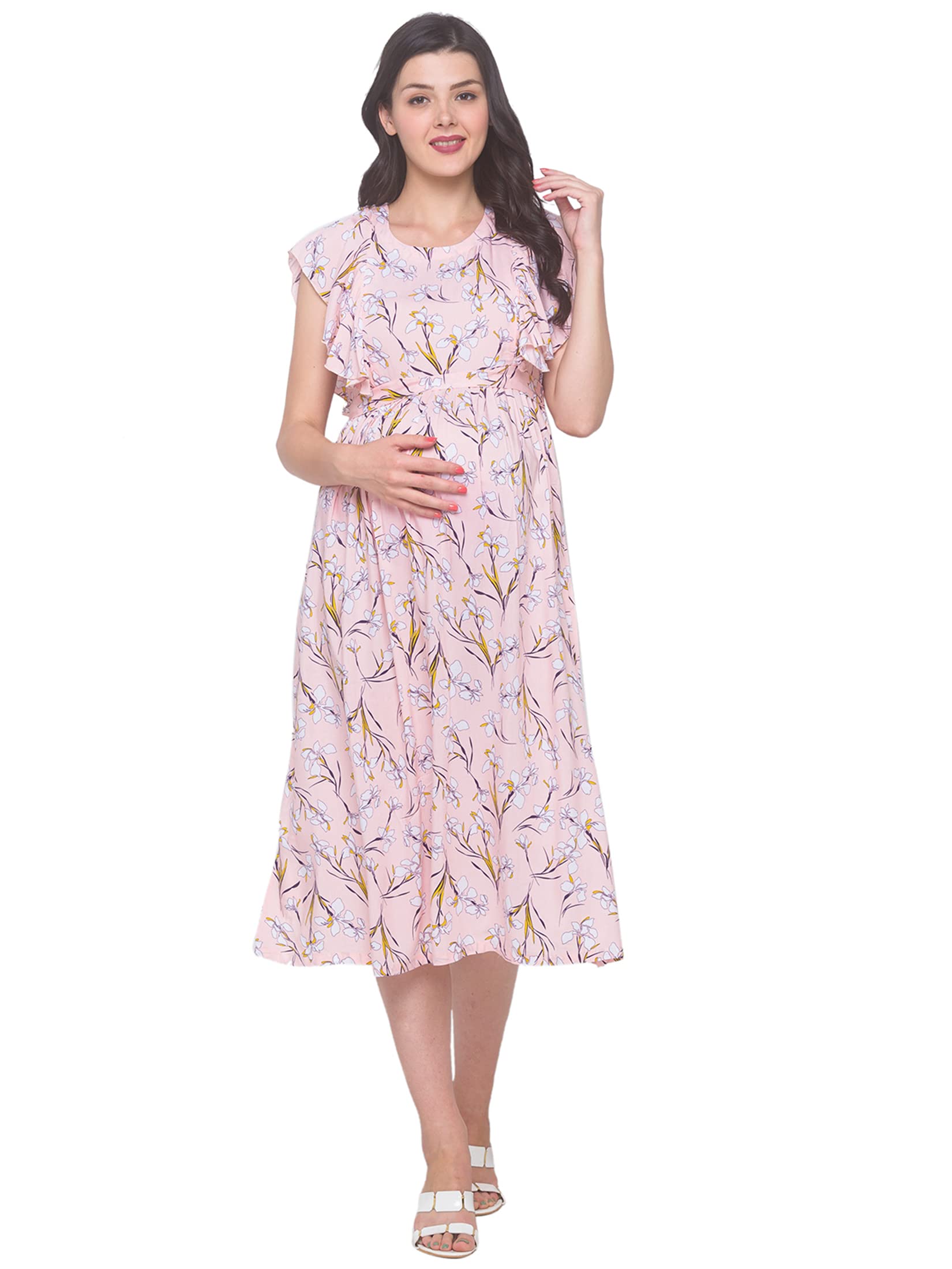 Women's Viscose Regular Fit Anarkali Maternity Wear-image-26