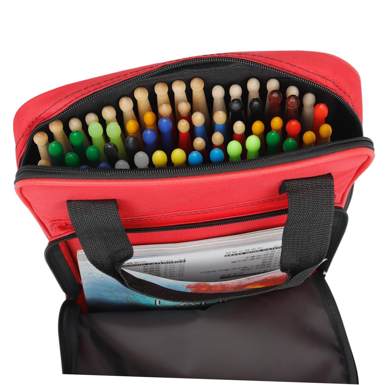 HEMOTON Borsa per Bacchette Capacità Custodia per Bacchette e Accessori per Batteria Leggera e Pratica