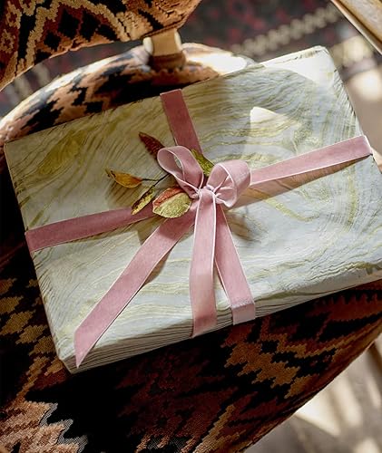 Miniatura 5 de Cinta de terciopelo rosa de 5/8 pulgadas, 25 yardas para árbol de Navidad, envoltura de regalos, ramo de flores, decoraciones de corona, fabricación