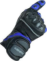 Biker Leather Motorcycle Gloves Carbon Knuckle Protection Cold Weather Riding Gloves for Men Women