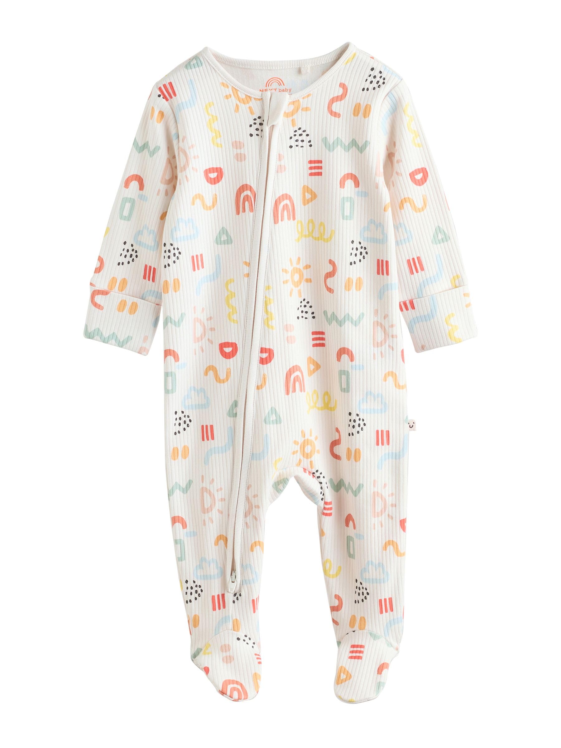 NEXT Baby Baby-Schlafanzüge mit Zwei-Wege-Reißverschluss, 3er-Pack