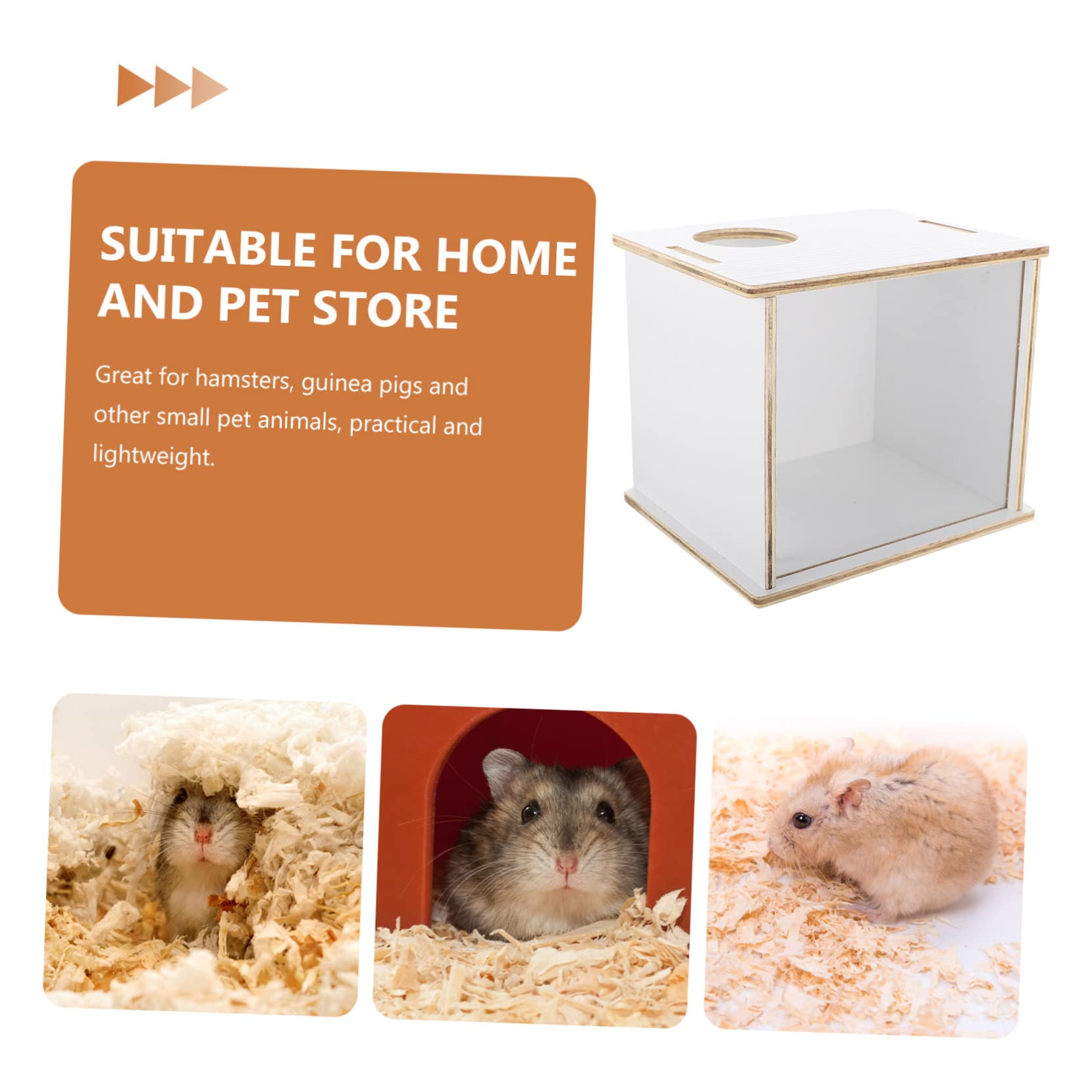 Multifunktions Sandbad für Hamster und Chinchillas aus Acryl und Holz