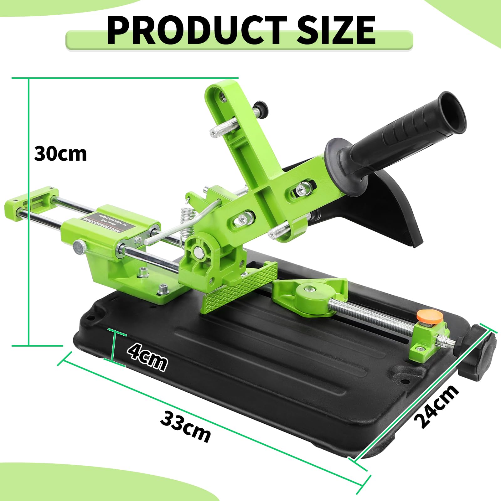 SWAWIS Amoladora angular, soporte para amoladora angular, accesorio para amoladora angular 100/115/125, multifuncional de escritorio, barra de tracción para soporte