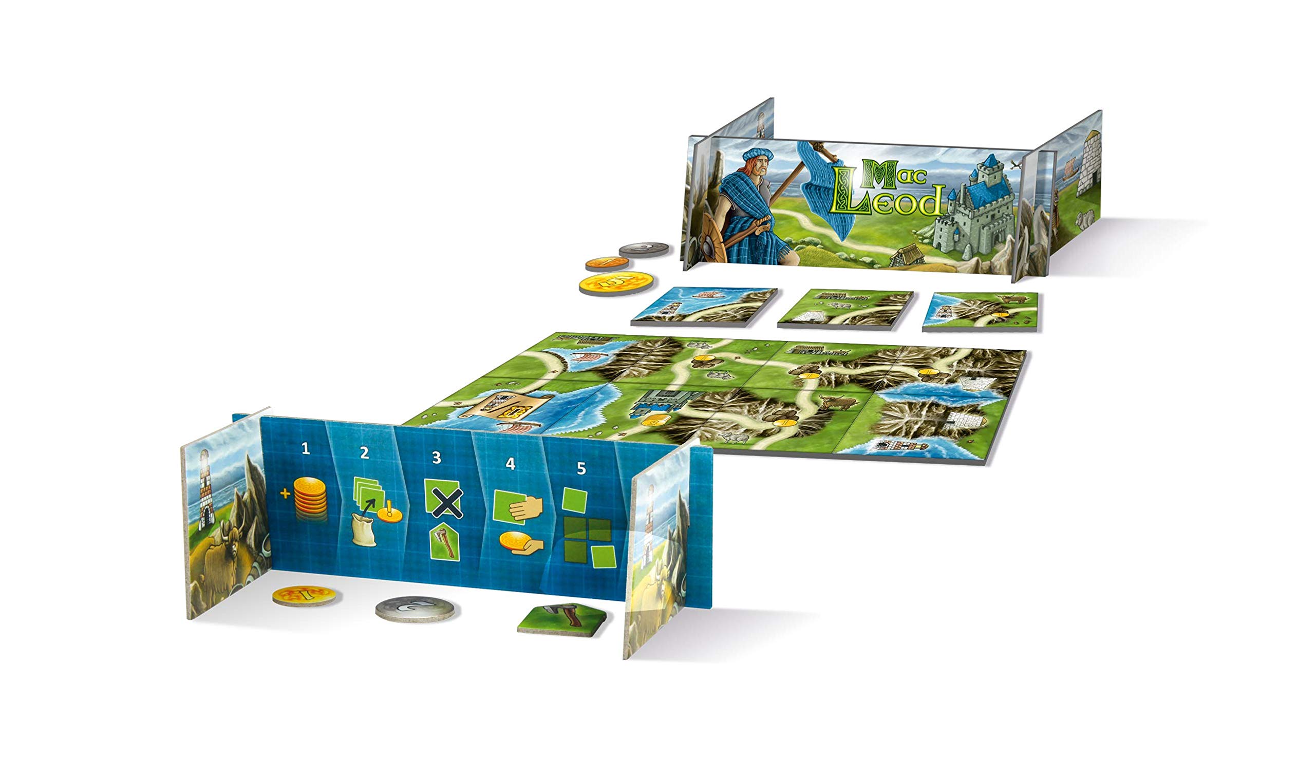 Lookout, Isle of Skye: Vom Häuptling zum König, Grundspiel, Kennerspiel des Jahres 2016, Legespiel, 2-5 Spieler, Ab 8+ Jahren, 60 Minuten, Deutsch