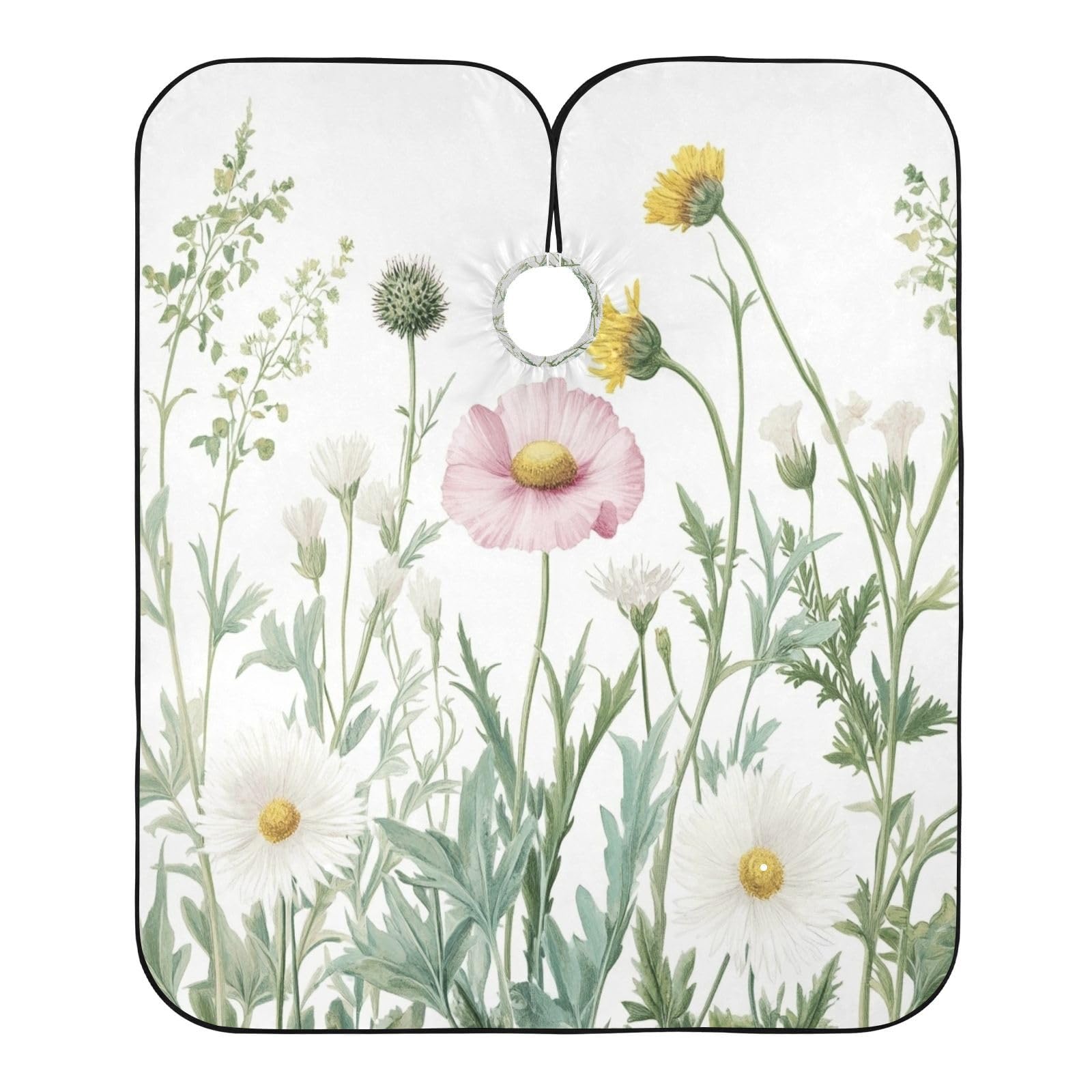 Kigai Hair Cutting Cape for Men & Women Wildflower Poppy Waterproof Barber Cape Professional Hairdressing Salon Styling Cape with Adjustable Closure Snap