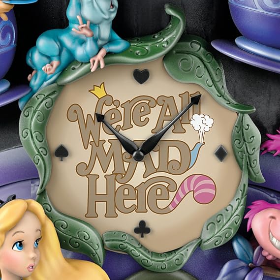 The Bradford Exchange Disney Alice in Wonderland Mad Hatter Light Up Cuckoo Clock