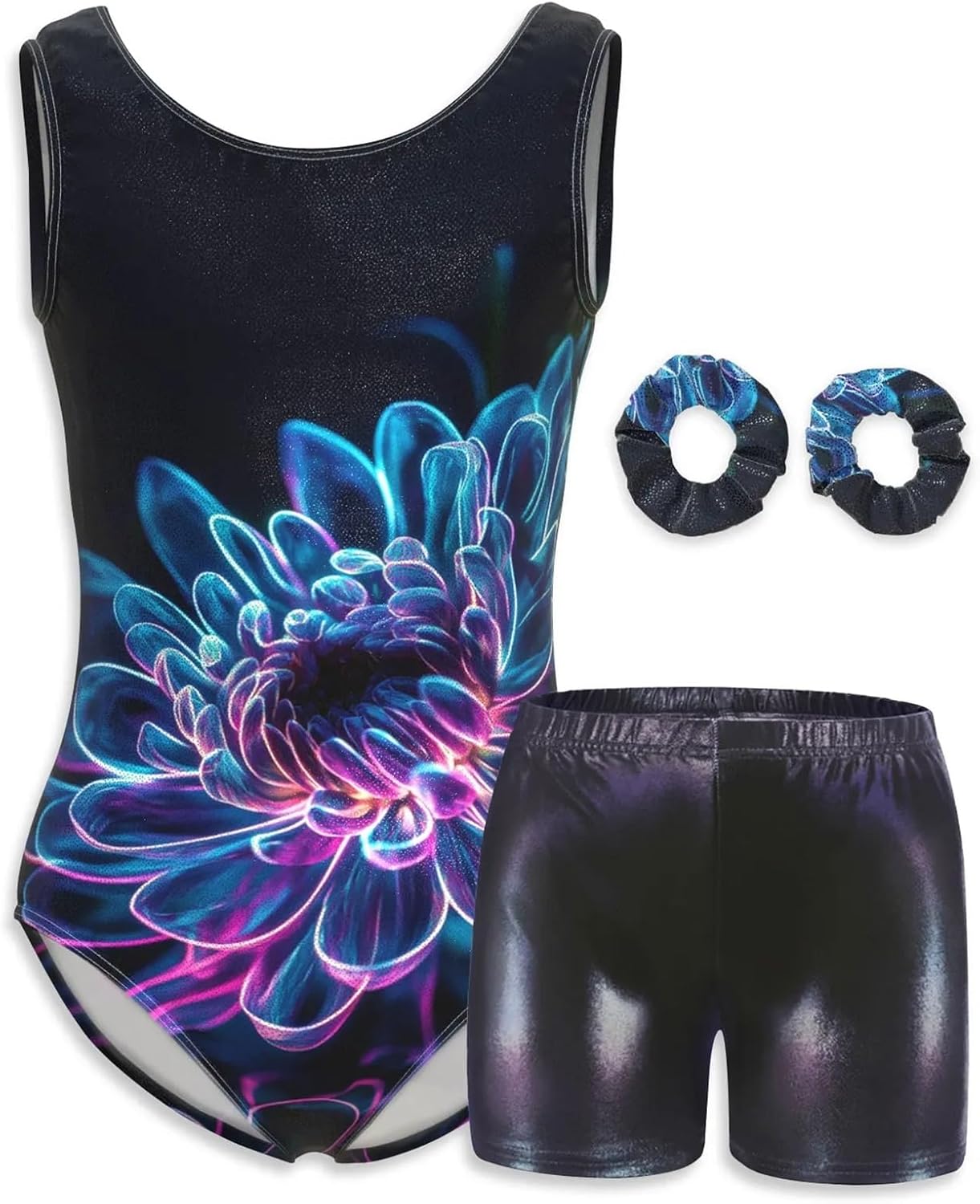Girls Gymnastics Leotard Sleeve For Gymnastic Sparkly Athletic Tumbling Outfits