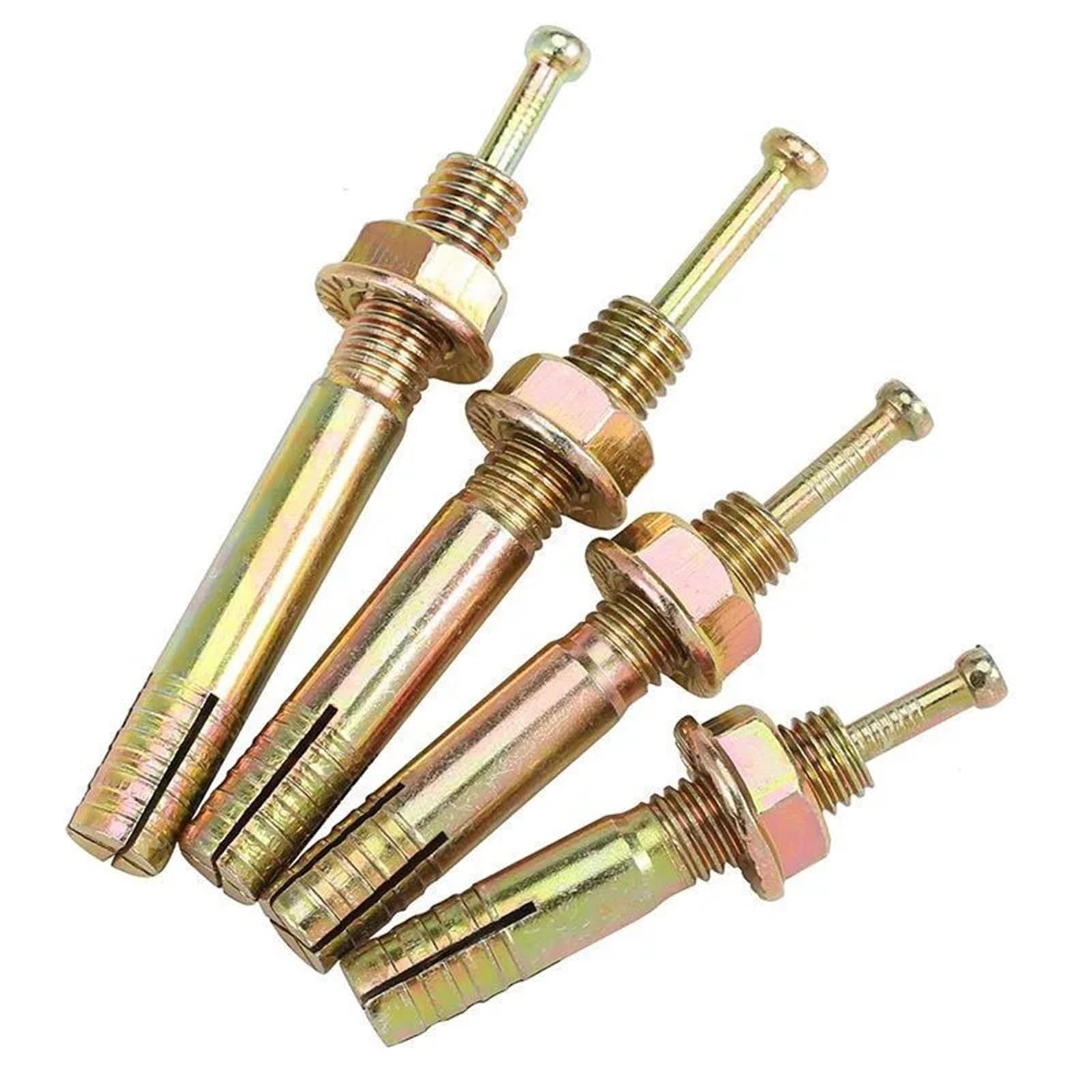 Dübel 10mm Expansionsrohr aus Kohlenstoffstahl, Hammerschlagschrauben, Dübel, Befestigungsschrauben, Trockenbau, Beton, Hardwork-Befestigungselement(7.5cm,24pcs)