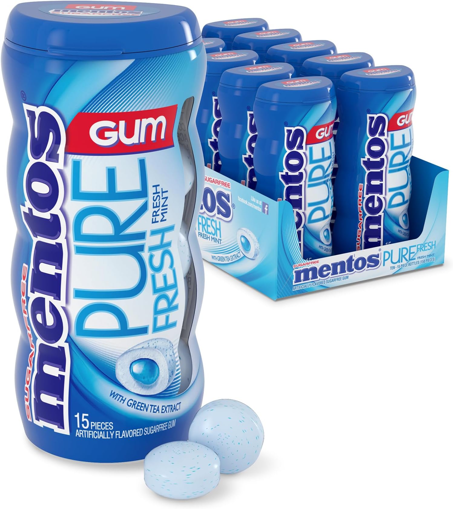 Gum Pocket Bottle, Pure Fresh Mint, 1.06 Ounce (Pack of 10)