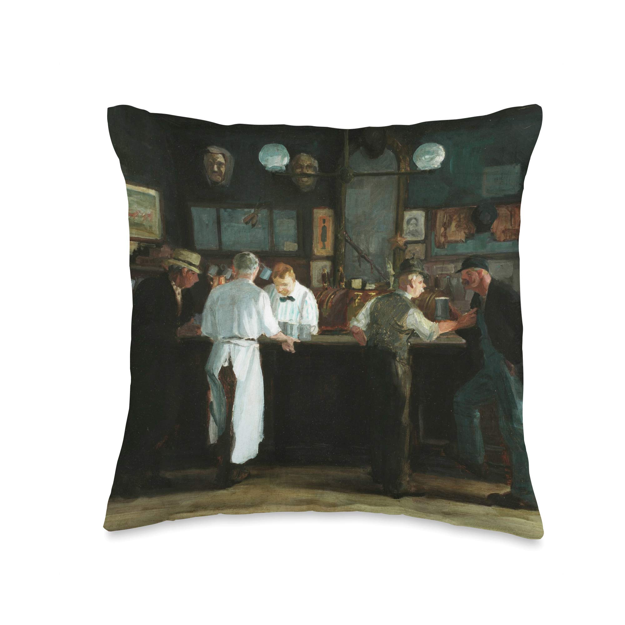 John Sloans McSorleys Bar Throw Pillow