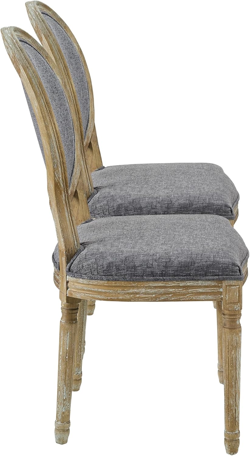 Linon Amzn0344 2 Pack Chairs, Charcoal