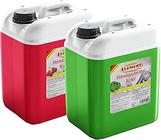 Geschirrspülmittel Konzentrat Spülmittel Handspülmittel Apfel & Kirsche 2 x 5 Liter Geschirrreiniger Geschirr Reiniger Kanister