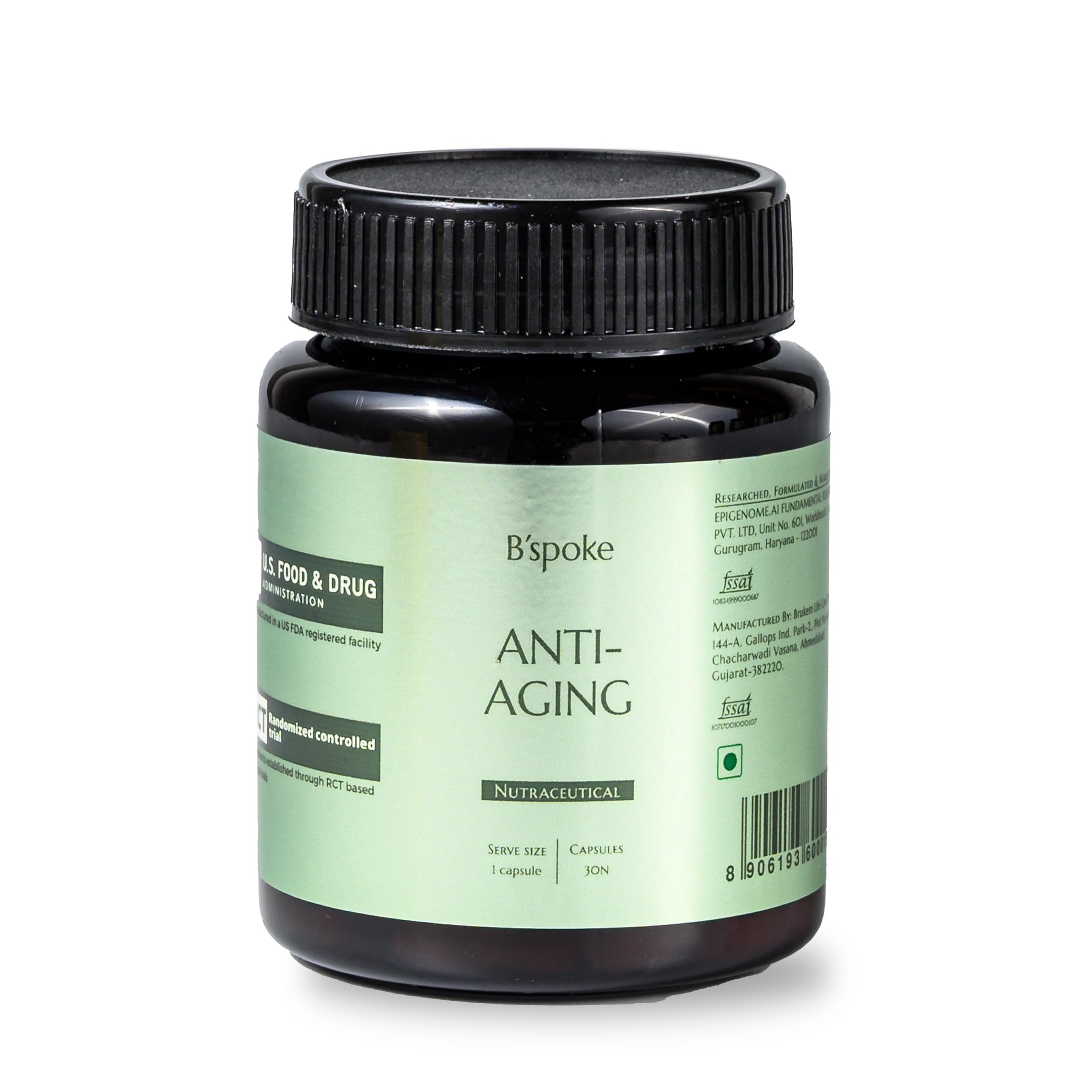 B’spoke Anti-Aging | Advanced Cellular Defense with CoQ10, Trans-Resveratrol & Vitamin A | Supports Skin Elasticity, Energy & Heart Health | For Men & Women | 30 Veg Capsules-image-34