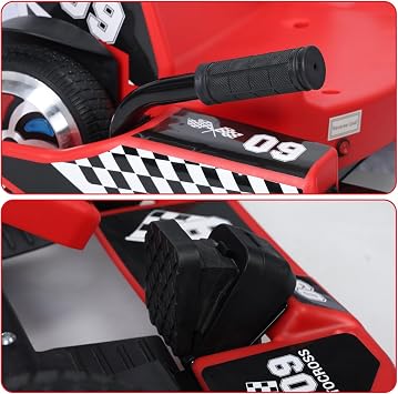 Go Kart, 36V Electric Go Karts for Kids, 16 MPH Drift Kart with 3 Speed Options, Adjustable Length Drift Cart Kids' Electric Vehicles 350W Motor & Drift/Sport Mode for Ages 6+ Red
