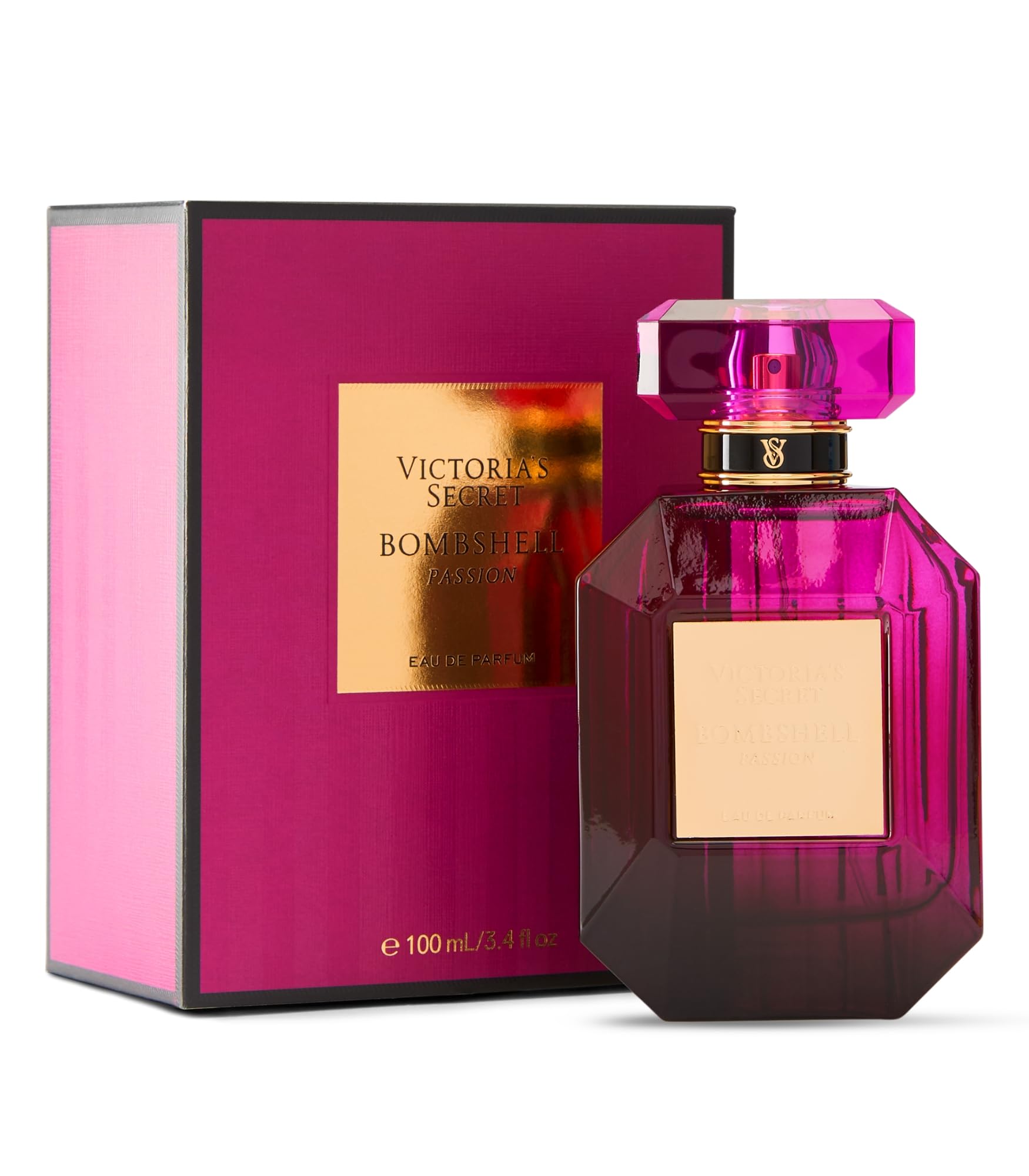 Victoria's Secret Bombshell Passion Eau de Parfum, Notes of Sparkling Cassis, Queen Peony & Fuchsia Rose, Perfumes for Women (3.4 oz)