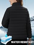 TACVASEN Womens Puffer Jacket Quilted Lightweight Stand Collar Zip Up Down Coat Warm Winter with 4 Pockets
