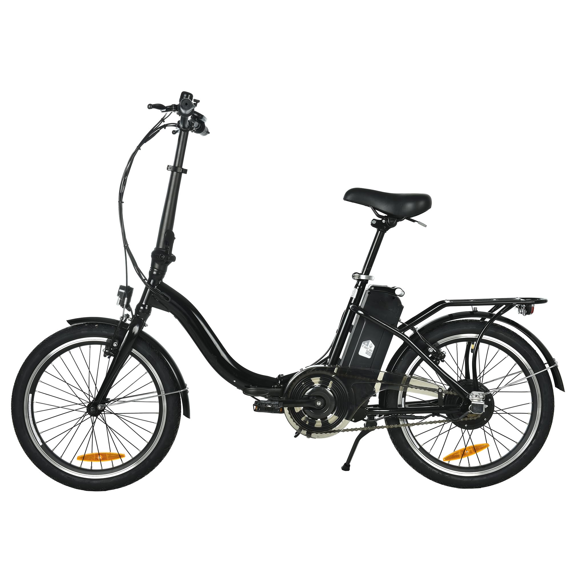 Eleglide Bicicletta elettrica pieghevole da 20", per adulti, 250 W, con batteria da 36 V, 7,8 Ah, portata 25 km/h, display a LED, freno a V, con portapacchi e luce