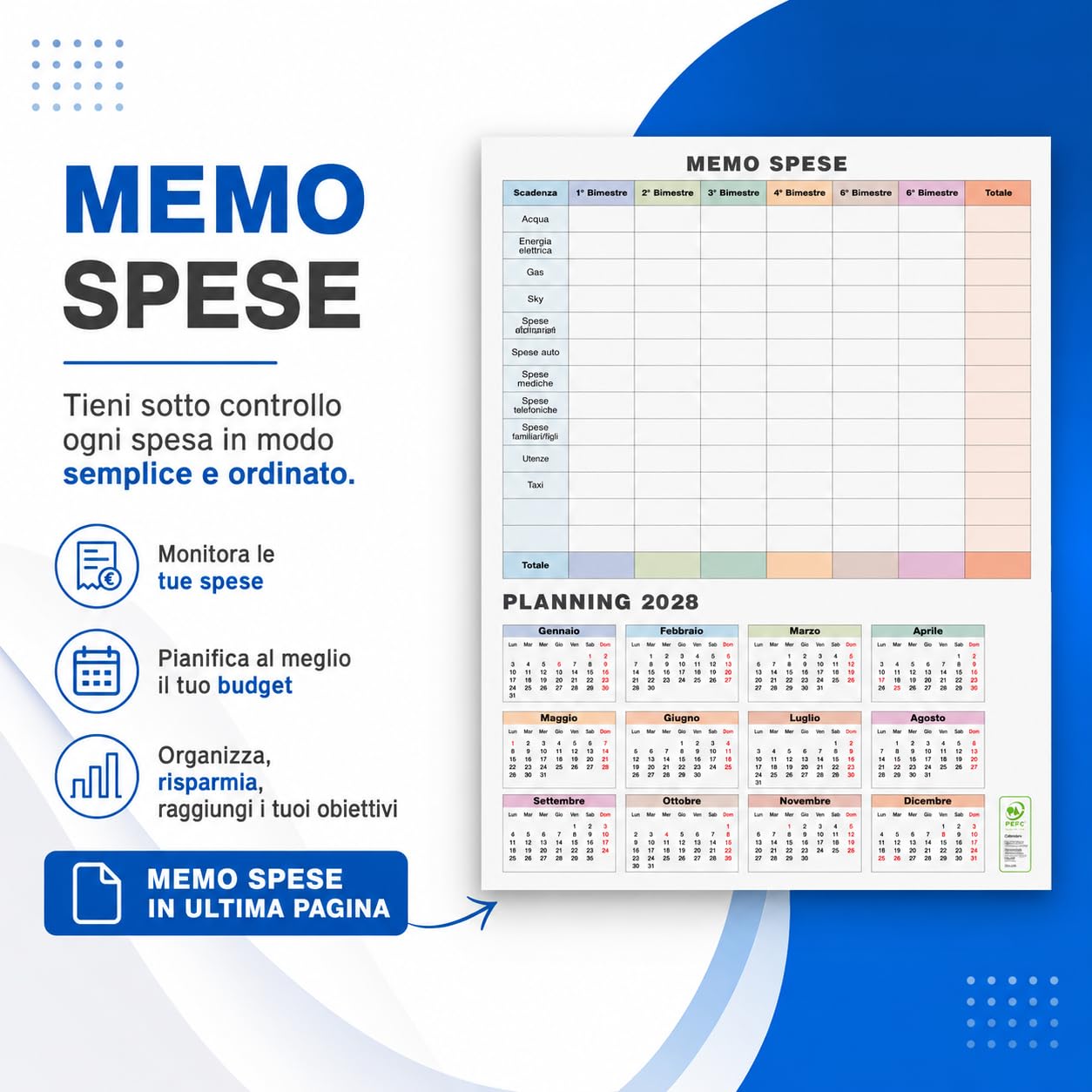 Calendari Personalizzati 2027 in Stock da 100 Pezzi Olandesi Grandi da Muro Notes sul Retro per Gadget Pubblicitari di Fine Anno e come Omaggio per i Clienti o Regali Aziendali | PA430