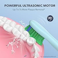 Vista 4 de ARISSON Cepillo de dientes eléctrico Sonic para adultos y niños, cepillo de dientes eléctrico de 40,000 VPM, cepillos de dientes eléctricos