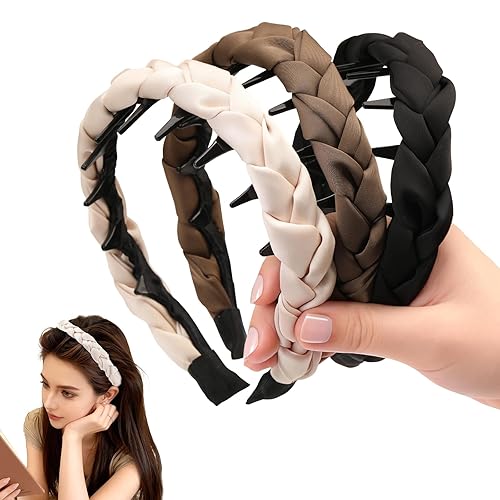 Miniatura 9 de Auseibeely Diademas en zigzag para mujeres y niñas, diadema retro de calavera alta, accesorios de moda para cráneo alto, regalo ideal para mujeres