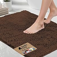 Vista 34 de GORILLA GRIP Alfombra de Baño 44x26, Chenilla Suave Absorbente, Tapetes de Microfibra de Secado Rápido, Respaldo de Goma Lavables Alfombras de Ducha
