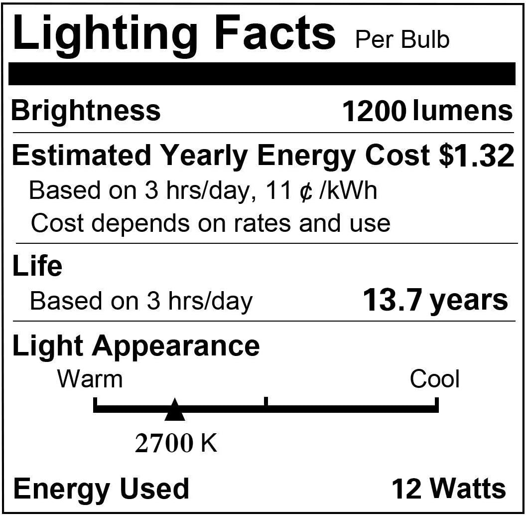 Exclusive LED Bulbs 12Pack 100 Watt Equivalent LED Bulbs, 3000K Warm White, No Flicker E26 Edison Medium Screw Base Bulbs 1380Lumens, Non Dimmable Warm White A19 LED Light Bulbs