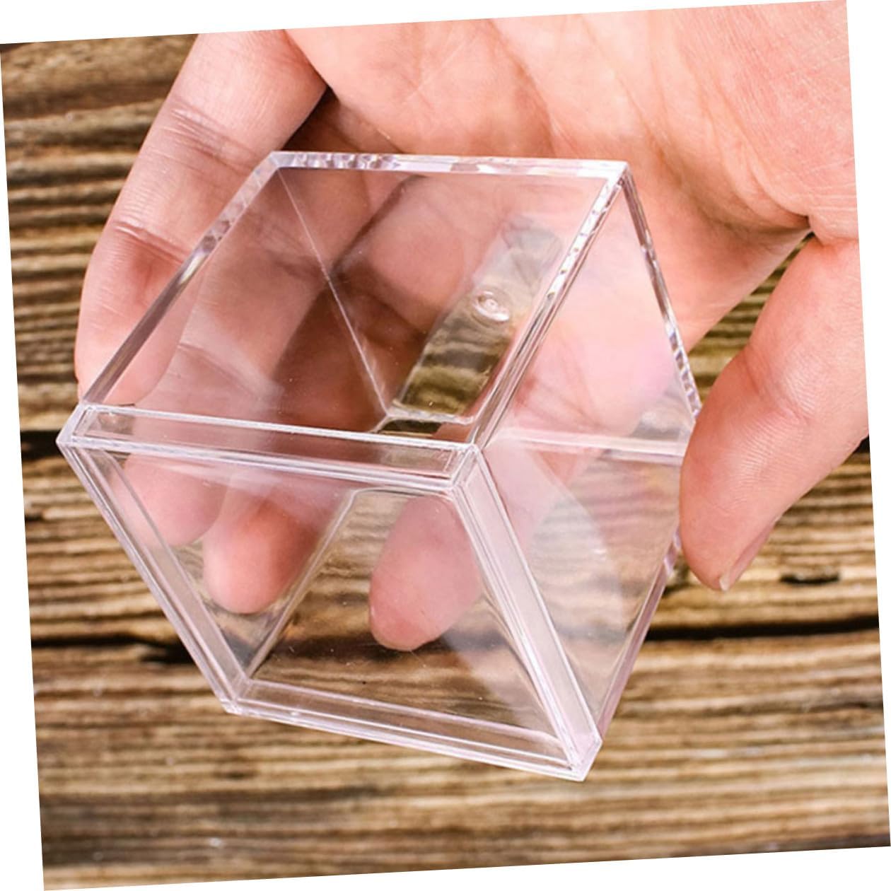 Zerodeko 14pcs Acrylic Candy Boxes with Lid 210ml Square Storage Containers for Jewelry and Party Favors Valentine’s Day Packaging