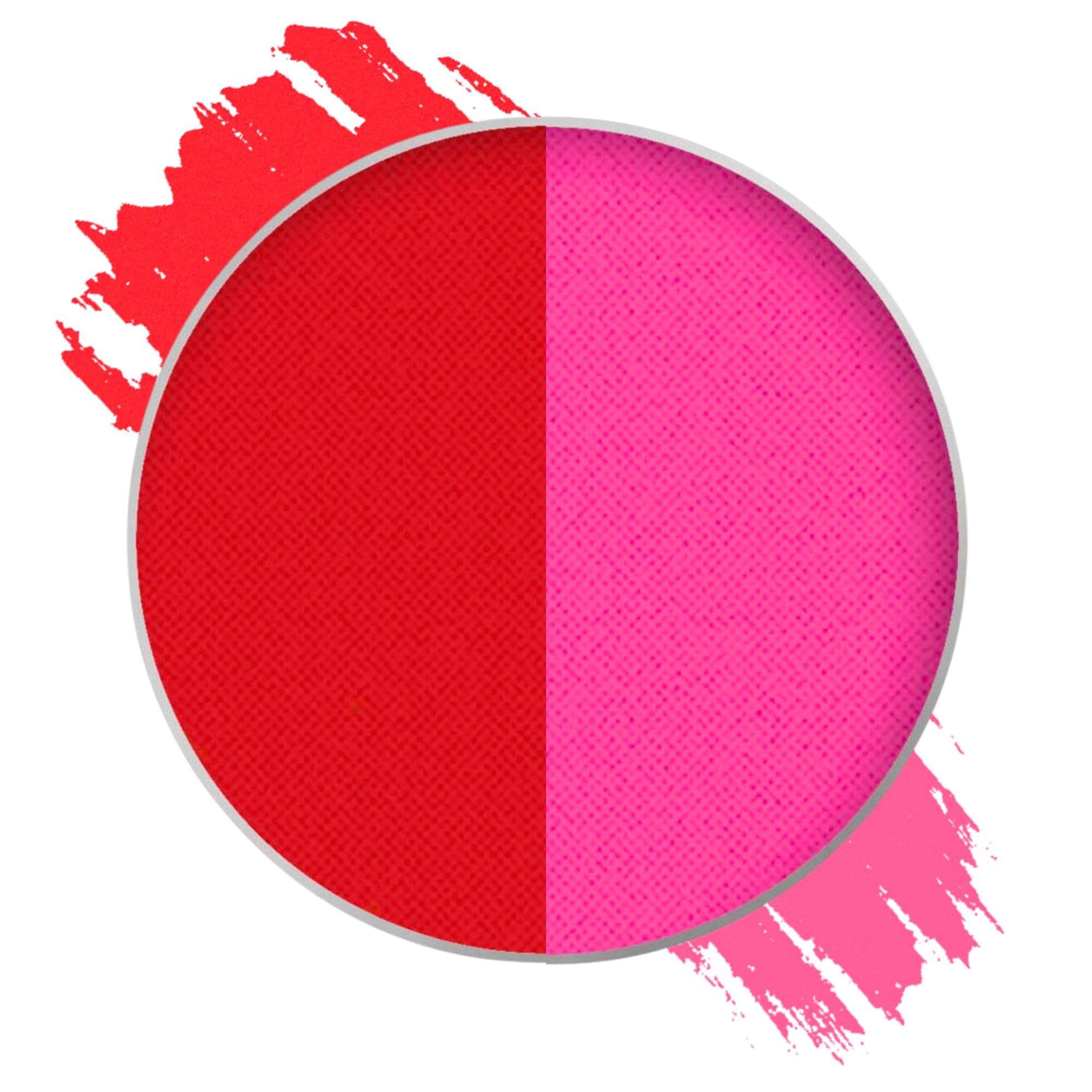 Mehron Paradise FX UV Neon Glow – Vulcan – Neon Red/Pink UV 0.25 oz | Pro Water-Activated Shimmer Paint for Raves, Costumes, SFX, Halloween, Stage,