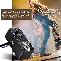 LEKATO Gitár Looper Pedál 9 Hurokkal, 40 Perces Felvételi Idővel, Beépített Hangoló, Korlátlan Overdub Funkció Elektromos Gitárhoz és Basszu 4