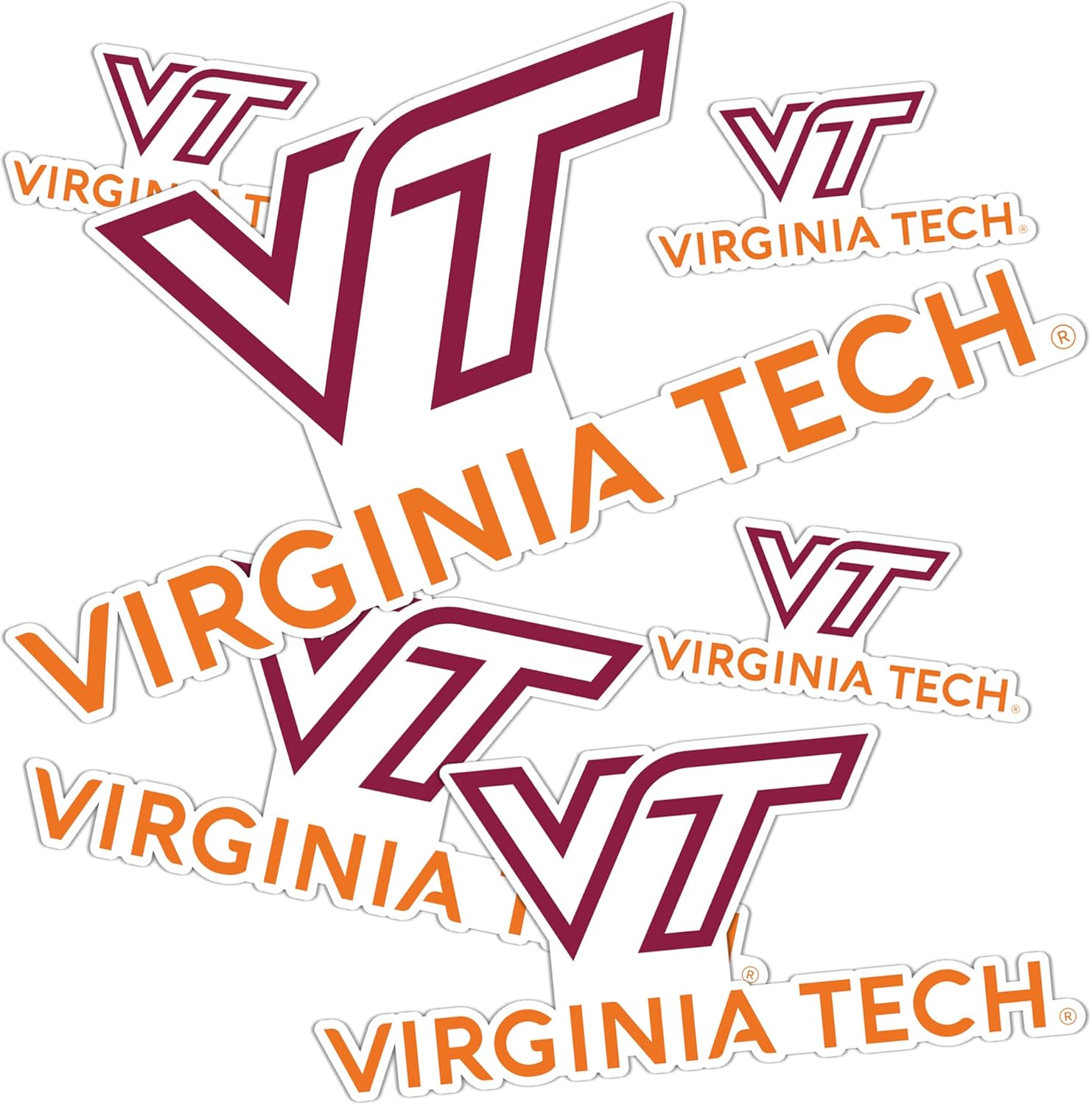 Desert Cactus Virginia Tech Sticker Hokies VT Vinyl Decals Laptop Water Bottle Car Scrapbook T3 (Type 3-2)