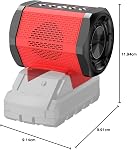 Bluetooth Speaker Compatible with Milwaukee M18 Battery with USB-A/C Charging for Jobsite, Camping and Parties (Battery not Included)