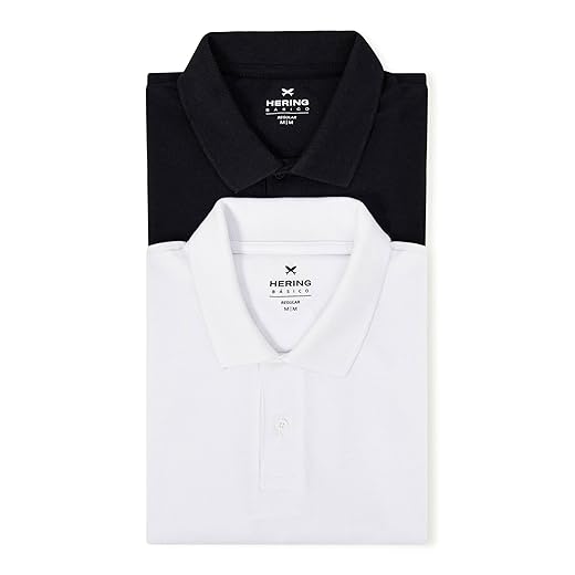 Kit Com 2 Camisas Polo Básicas Masculinas