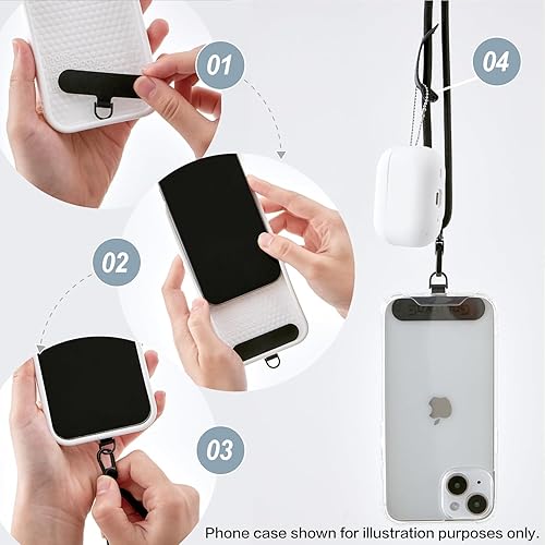 Miniatura 5 de Golifyne Cordón universal para teléfono, correa cruzada antirrobo para iPhone 15 Pro Max y la mayoría de teléfonos inteligentes, soporte ajustable