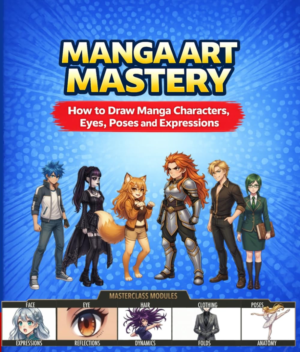 Manga Art Mastery: How to Draw Manga Characters, Eyes, Poses and Expressions