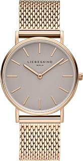 Berlin Damenuhr – Runde Quarzuhr 34 mm – Mesharmband – 5 ATM wasserdicht – Modern & elegant