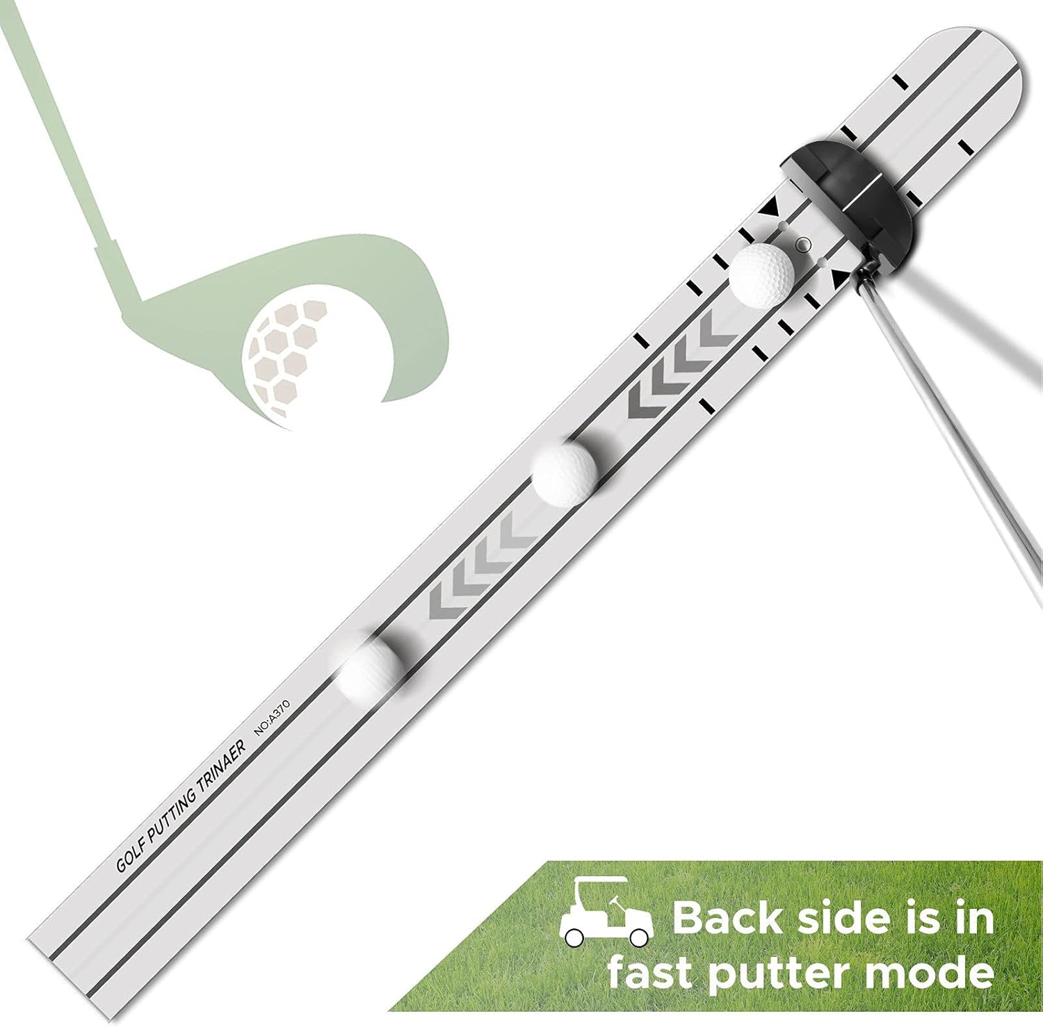 Putting Auxiliary Training Equipment Acrylic Material Putter Sliding Track for Indoor Outdoor Improved Input Technology