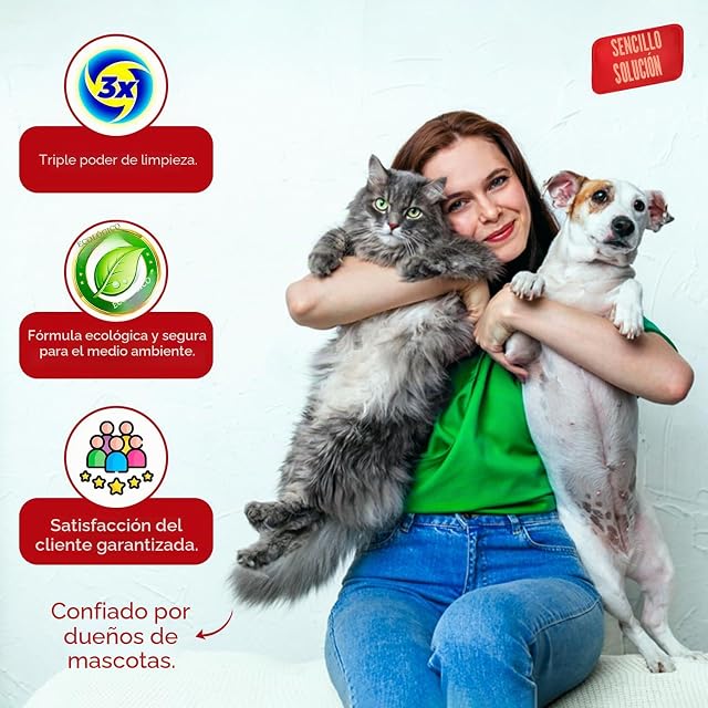 Foto 4 de 6 de Simple Solution Extreme; quitamanchas y antiolores para perros, Limpiador enzimático con poder de limpieza 3X…
