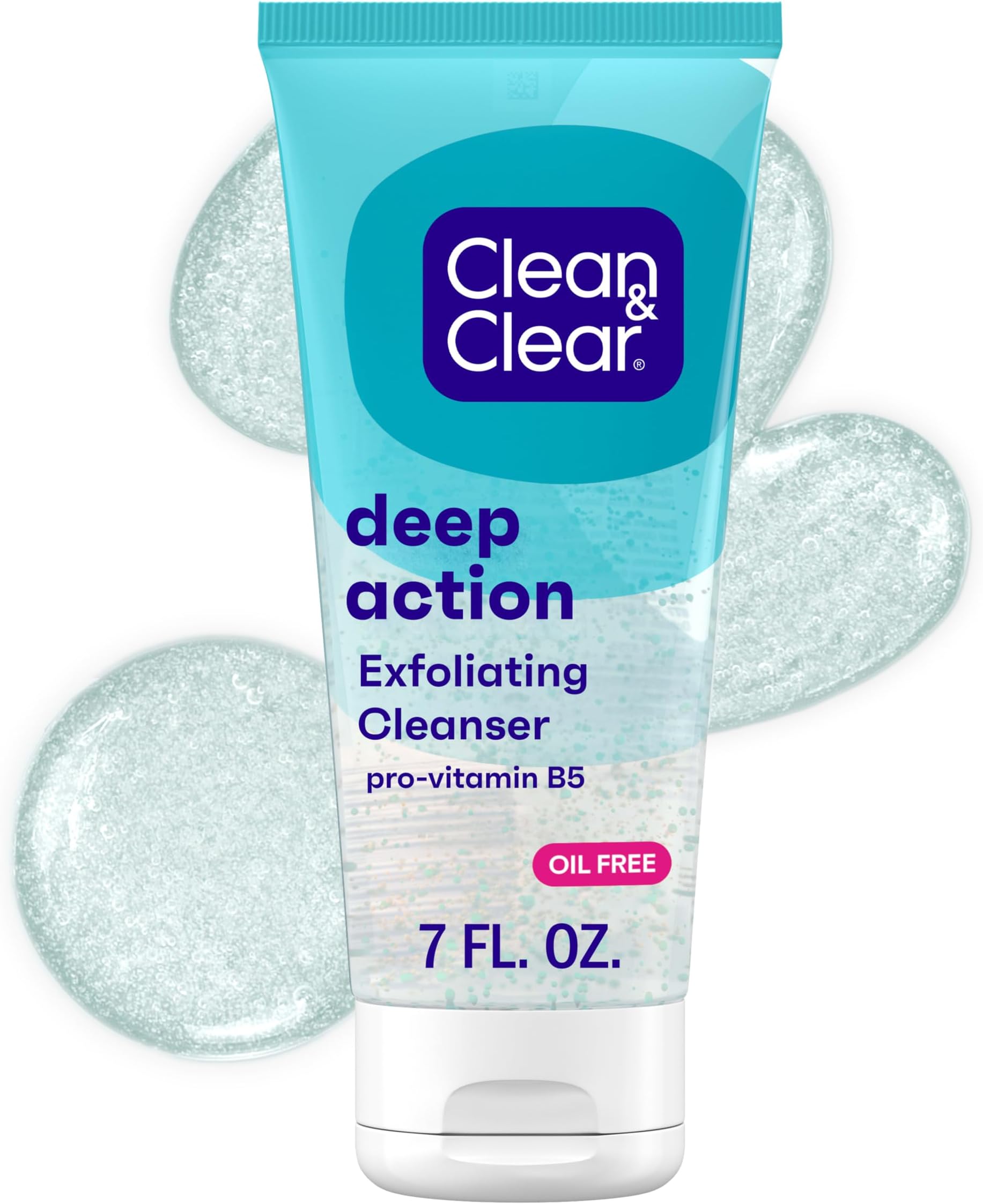 Oil-Free Deep Action Exfoliating Facial Wash, 7 fl. oz