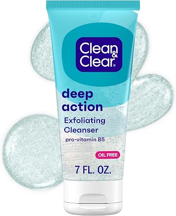Clean & Clear Oil-Free Deep Action Exfoliating Facial Cleanser
