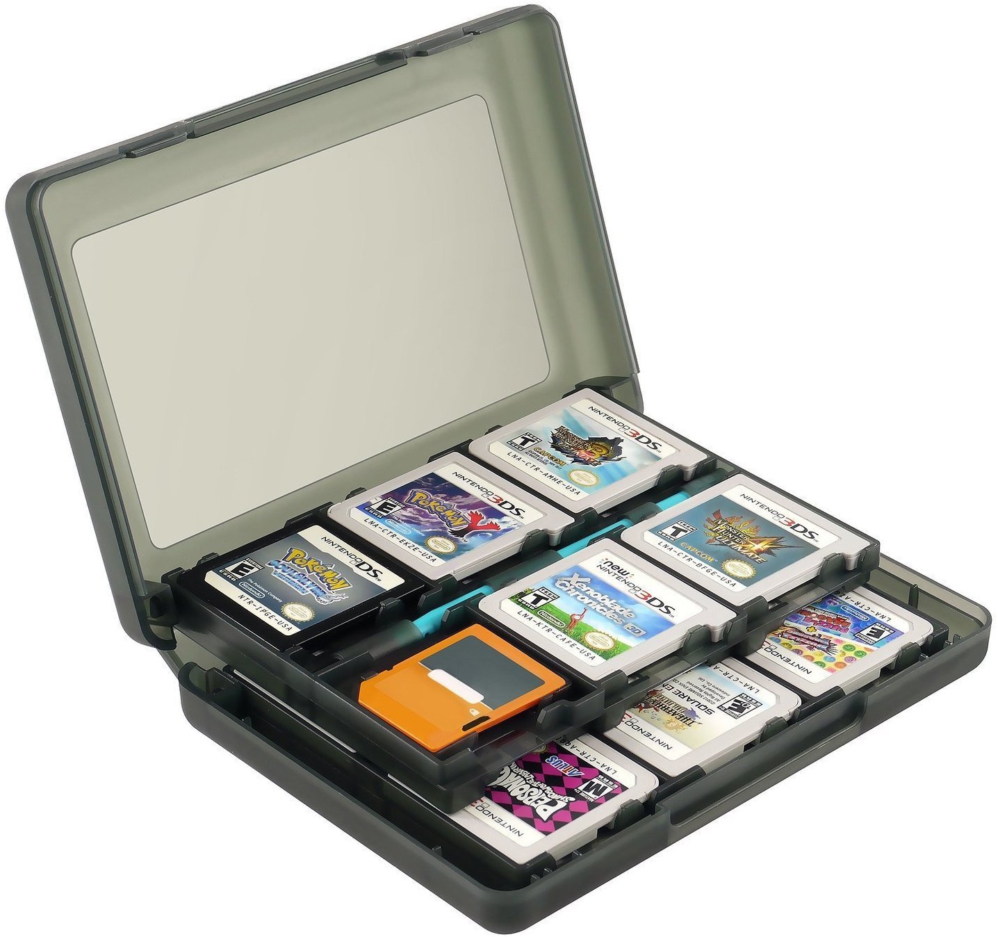 KUANGSHENG 24 in 1 Game Card Case Holder for Nintendo New 3DS / 3DS / Dsi / Dsi XL / Dsi LL/ DS / DS Lite Cartridge Box - Black
