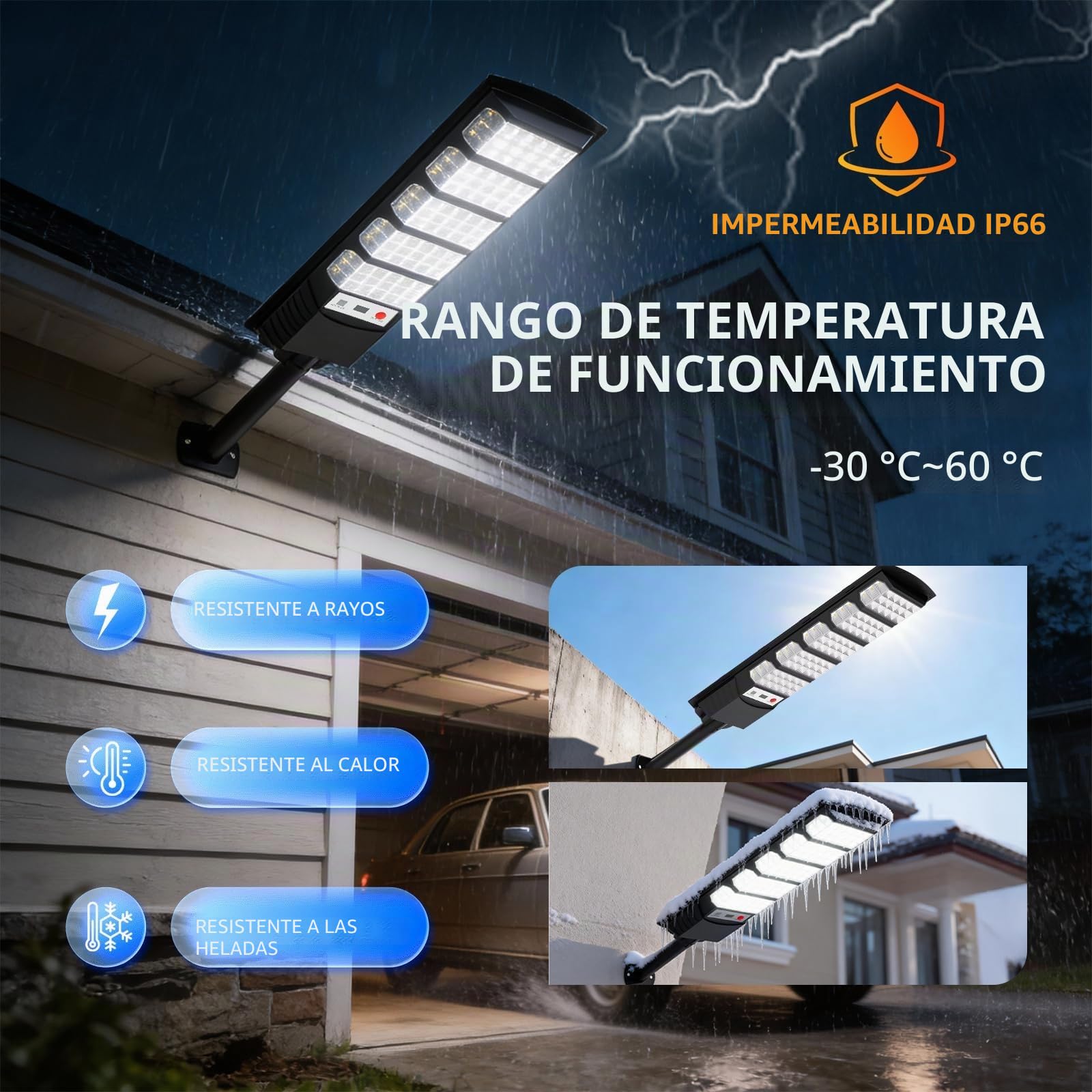 VBOK IGEF Farolas Solares Exteriores,Potente Farola Solar con Sensor de Movimiento,Gran Angular de 320°, 6500K Impermeable Foco Solar Luz de Seguridad para Jardín, Patio, Parcela(2 piezas)