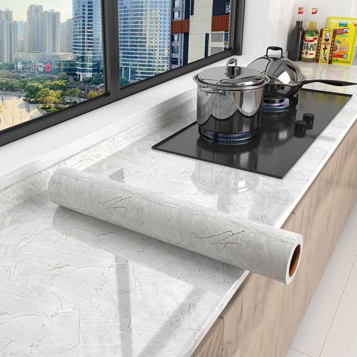 [LJKI] 壁紙シール DIY リメイクシート 大理石シール ウォールステッカー 柄30 模様替え リフォームシート インテリア