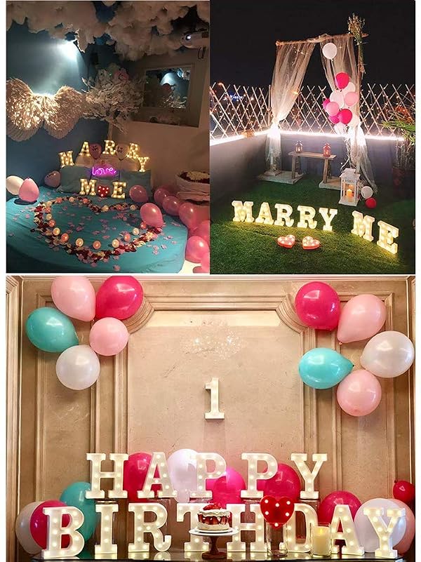 MUMUXI Marquee Light Up Letters | Large Light Up Numbers | Battery Powered and Bright with Every Letter of The Alphabet | for Wedding, Birthday, Party, Celebration, Christmas or Home Decoration (M) by MUMUXI - Image 2