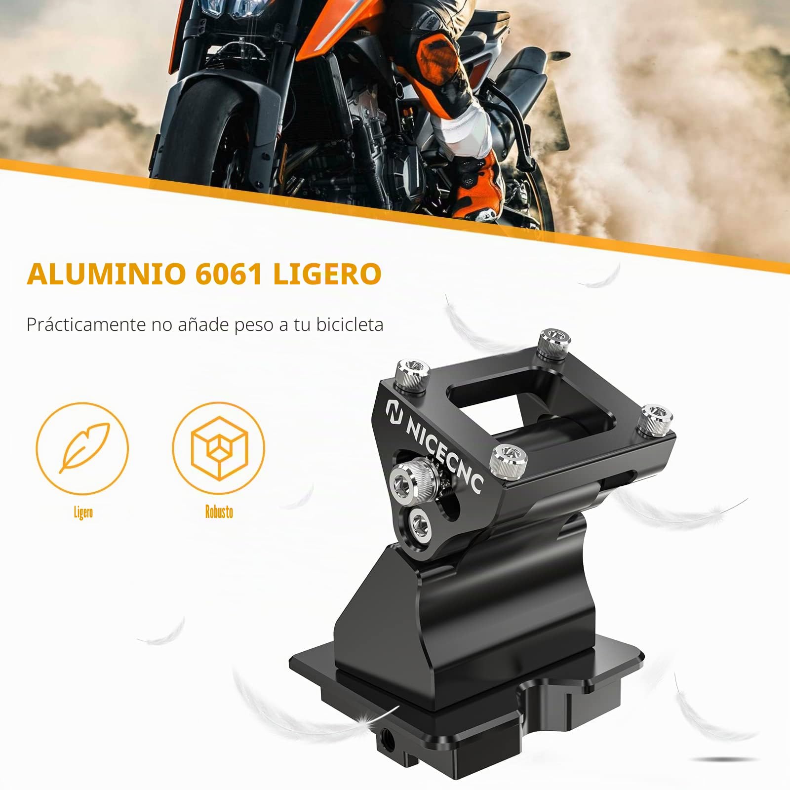 NICECNC Soporte Ajustable para GPS Negro Compatible con Norden 901 2022-2025, Compatible con Norden 901 Expedition 2022-2025