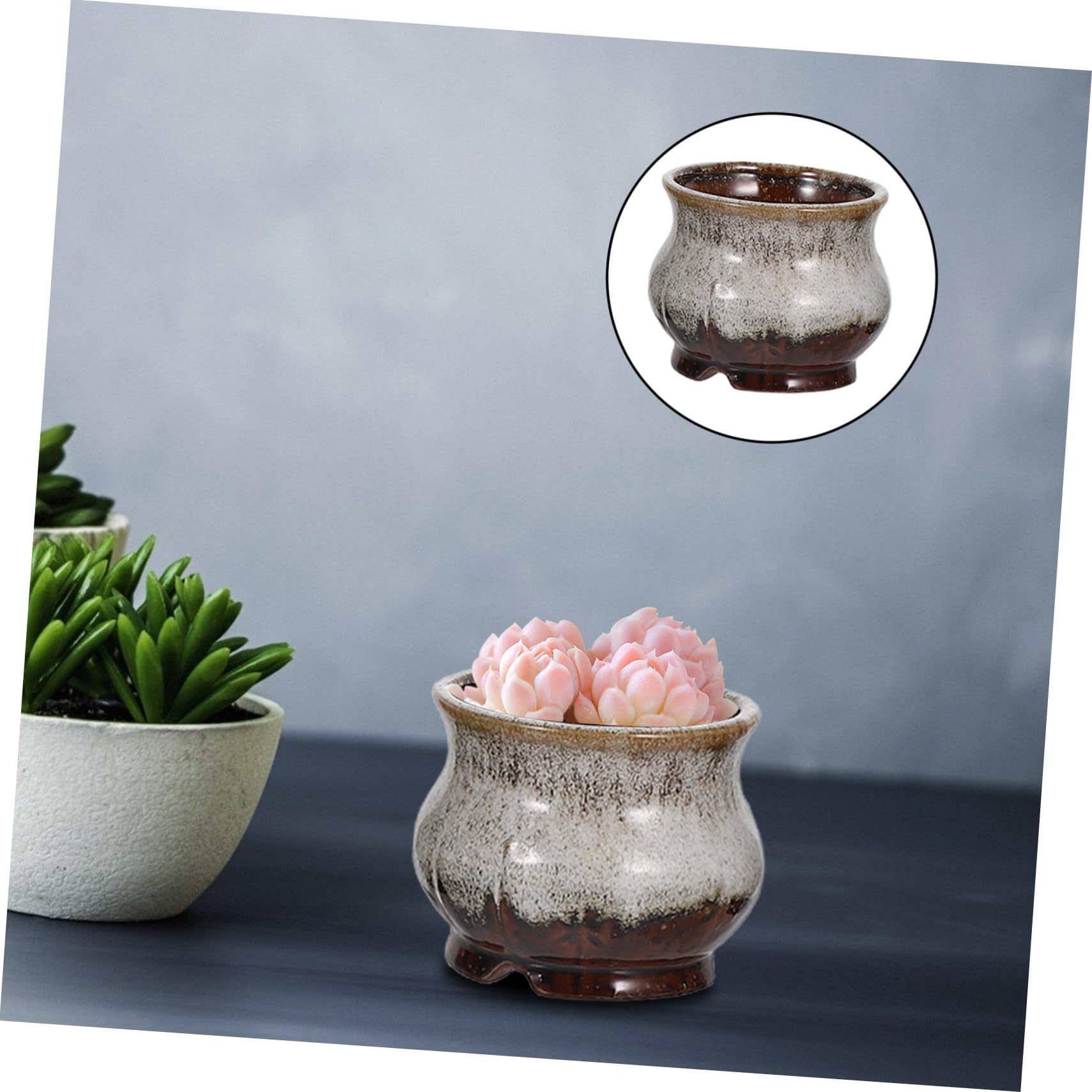 TOYANDONA 5 Sztuk Doniczek Na Sukulenty Miniaturowe Ceramiczne Doniczki Ceramiczne Doniczki Na Sukulenty Do Roślin