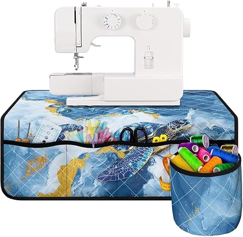 Miniatura 198 de Tapetes para máquina de coser de girasol y colibrí para mesa con bolsillos, para máquinas de coser de Acción de Gracias, alfombrillas para reducir