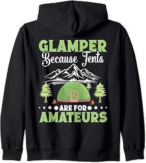 Camping and Hiking Trip Camping Tent Glamper Glamping Zip Hoodie
