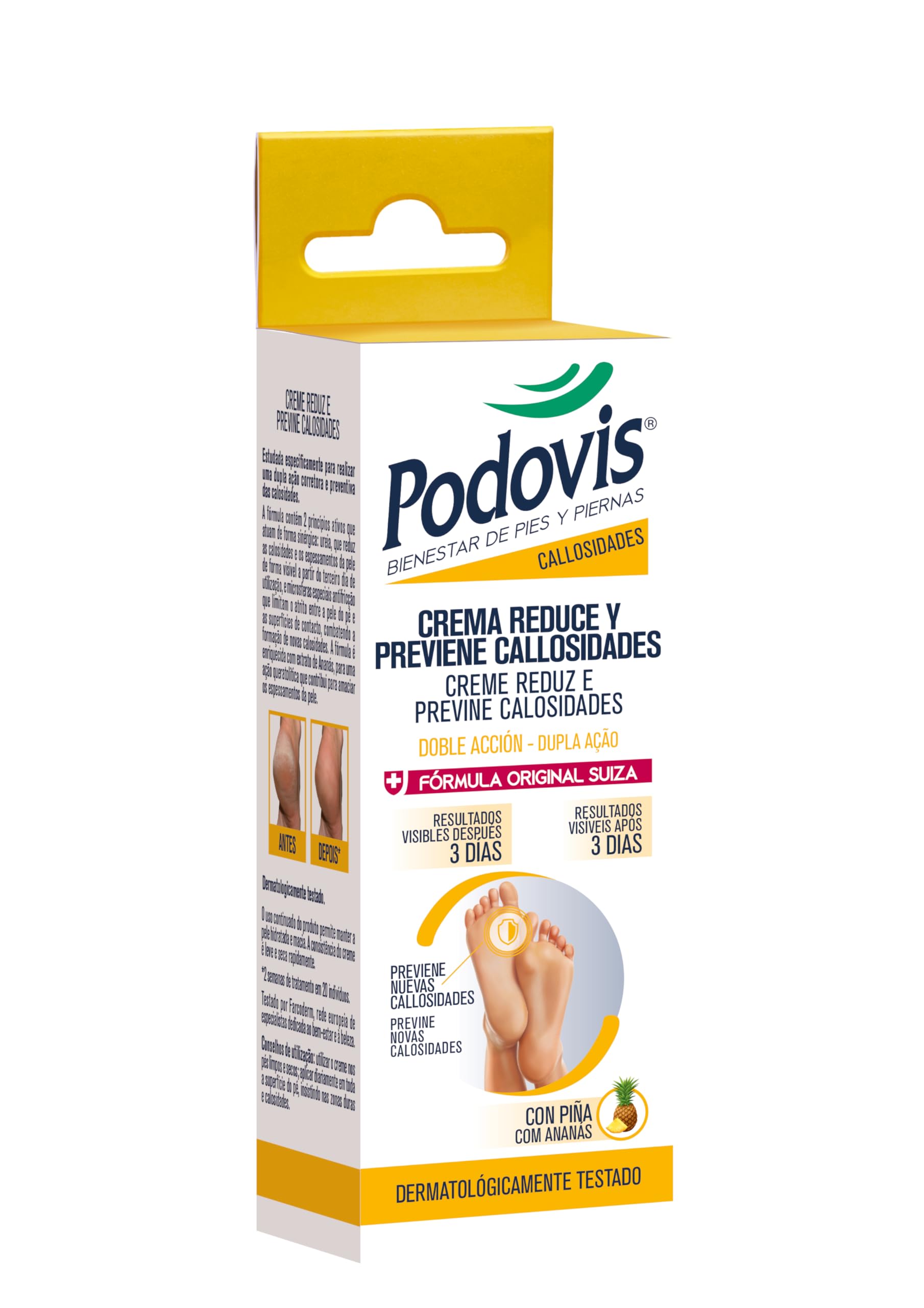 Podovis Cream Reduce and Prevent Calluses with Pineapple, 60 ml - Made in Italy