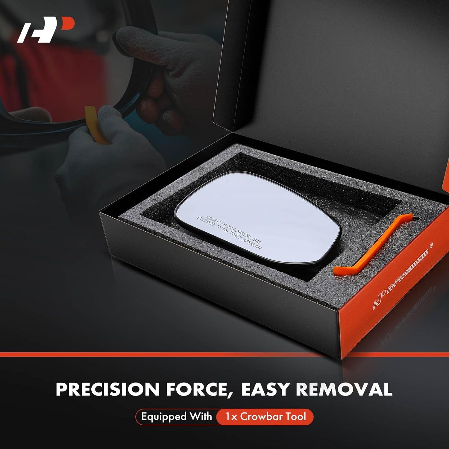 A-Premium 2-PC Driver and Passenger Side Non-Heated Mirror Glass with Backing Plate Compatible with Toyota RAV4 2019-2024 - Exterior Side View Mirror