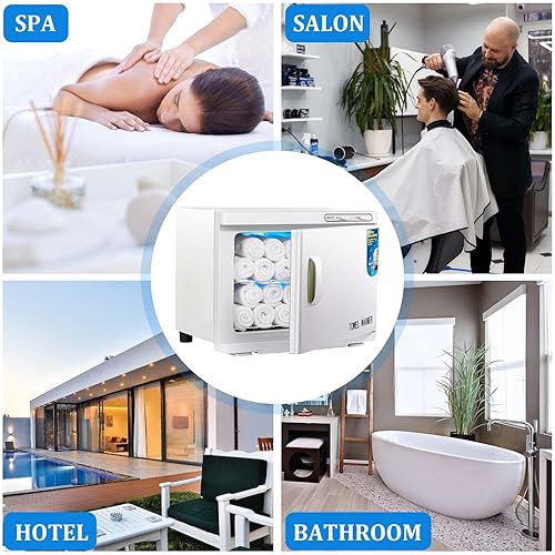 Miniatura 21 de Calentador de toallas calientes para salón de belleza, baño, toallas calientes 2 en 1, calentadores personales de 8 litros de capacidad, spa